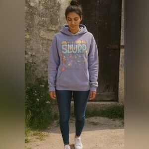 Size small blue Slurp ice cream and candy sweatshirt.No string in hood.